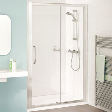 Lakes Classic Semi-Frameless Sliding Shower Door - Aluminium Profile