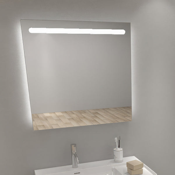 Imex Blade Rectangular Illuminated Frontlit LED Mirror with Demister Pad - 750mm High