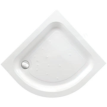 JT Ultracast 2-Upstand White Curved Shower Tray - ABS Capped Acrylic Stone Resin