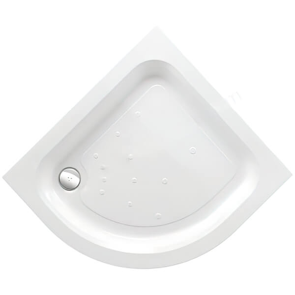 JT Ultracast 2-Upstand White Curved Shower Tray - ABS Capped Acrylic Stone Resin
