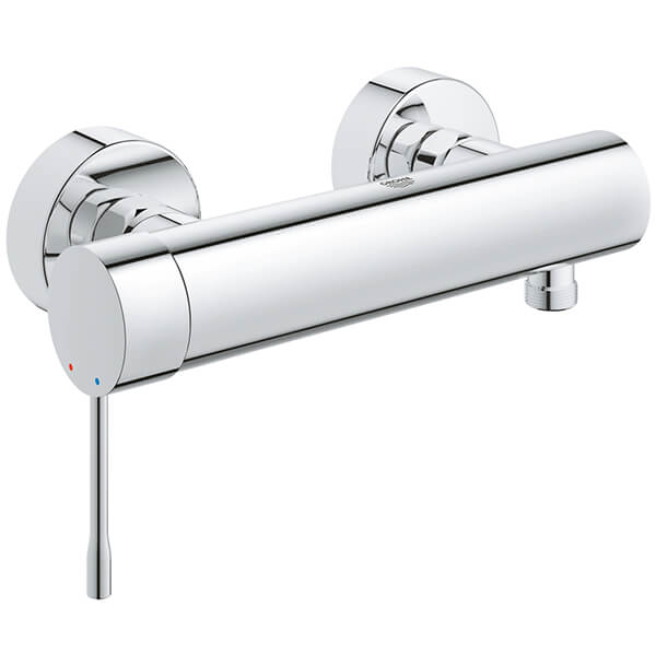 Grohe Essence Round Manual Exposed Bar Shower Valve - Chrome - 1 Control