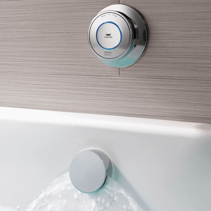 Aqualisa Quartz Classic Smart Digital Bath Filler With Overflow