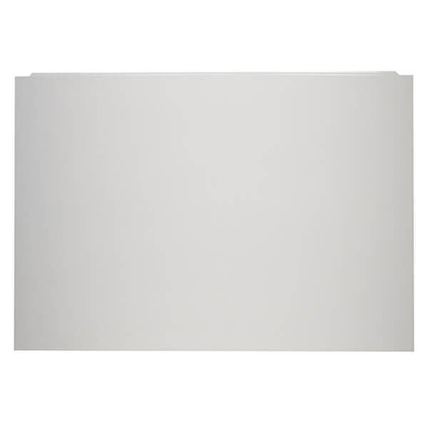 White Tavistock Meridian straight bath end panel, 700x520mm, designed for modern bathroom decor, featuring clean, sleek lines.