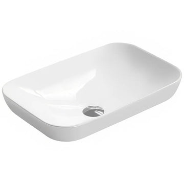 Hudson Reed Vessel 520 x 340mm Rectangular White Countertop Basin