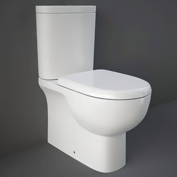 Close coupled back to wall WC pack with soft close seat, 360x625mm, by Tuskan Tiles, featuring modern white ceramic design.