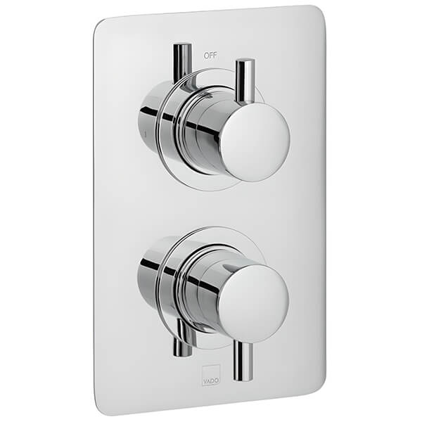 Vado Celsius Contemporary Concealed Thermostatic Shower Valve - Chrome - 2 Control