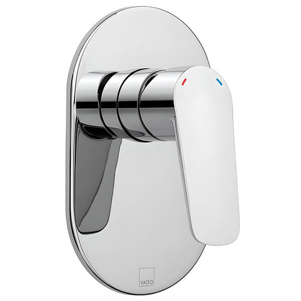 Vado Photon Chrome Concealed Manual Shower Valve - 1 Control - Flat Lever Handle