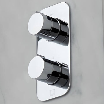 Vado Tablet Altitude Chrome Recessed Thermostatic Shower Valve - Rectangular Trim - 2 Control
