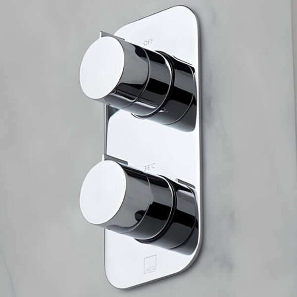 Vado Tablet Altitude Chrome Recessed Thermostatic Shower Valve - Rectangular Trim - 2 Control