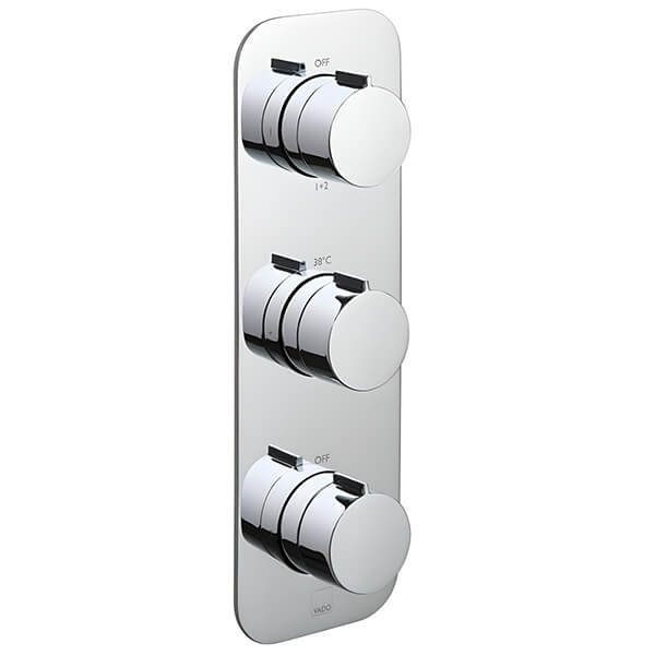 Vado Altitude Chrome Concealed Thermostatic Shower Valve - 3 Control