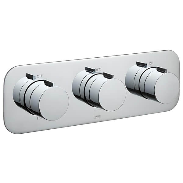 Vado Altitude Chrome Concealed Thermostatic Shower Valve - 3 Control