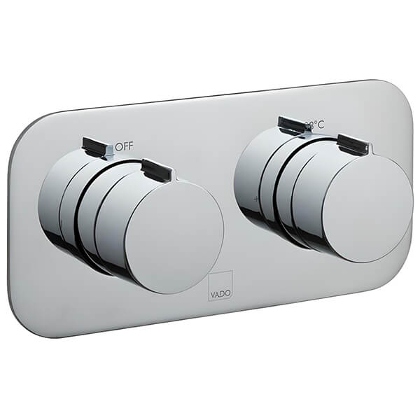 Vado Tablet Altitude Concealed Thermostatic Shower Valve - Chrome - 2 Control