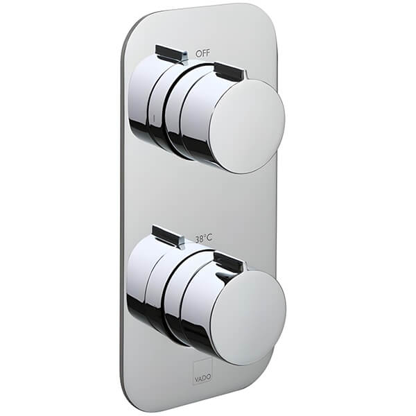 Vado Tablet Altitude Concealed Thermostatic Shower Valve - Chrome - 2 Control