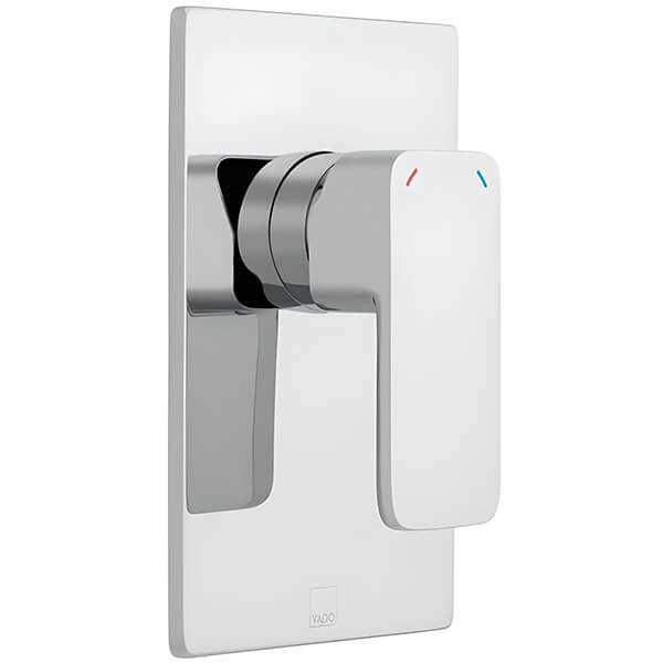 Vado Phase Chrome Concealed Manual Shower Valve - Rectangular Trim - 1 Control
