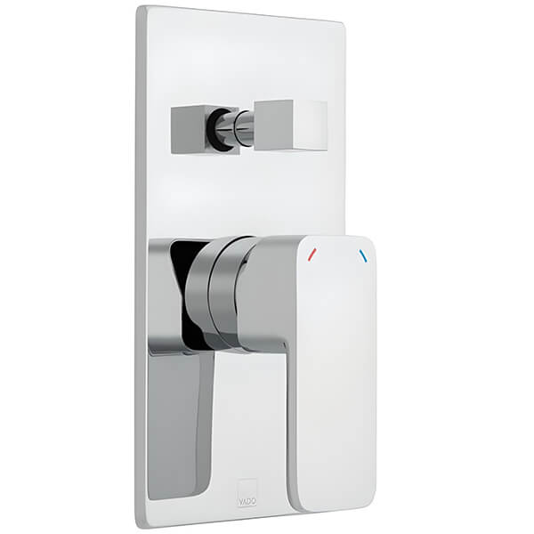 Vado Phase Chrome Concealed Manual Shower Valve - Rectangular Trim - 1 Control