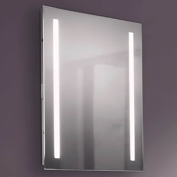 Sensio Kai Plus Slimline Rectangular Diffused Frontlit LED Mirror with Shaver Socket - 500 x 700mm