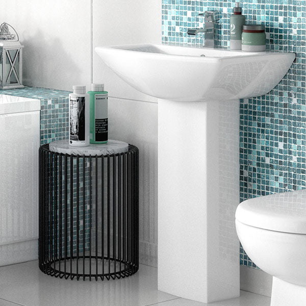 Nuie Asselby 1 Tap Hole White Basin