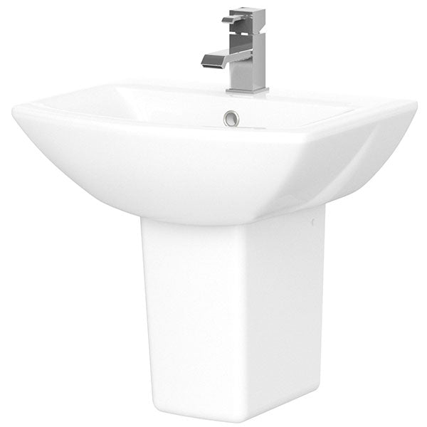Nuie Asselby 1 Tap Hole White Basin