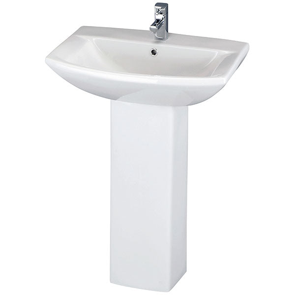 Nuie Asselby 1 Tap Hole White Basin