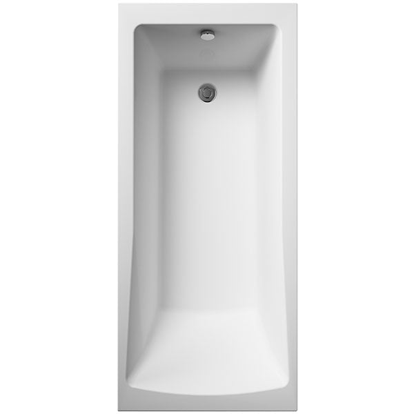 Nuie Bliss Jewel white contemporary bathroom suite with modern sink and toilet, featuring sleek, minimalist design.