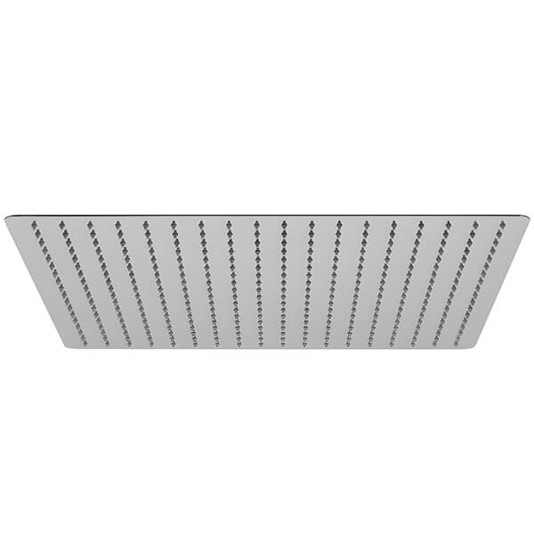 Vado Aquablade Chrome Slimline Square Shower Head - Rain Spray - Fixed