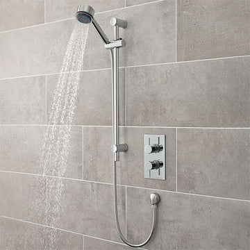 Nuie Chrome Slide Rail Kit with Multi-Function Handset - Adjustable Bracket - 660mm High