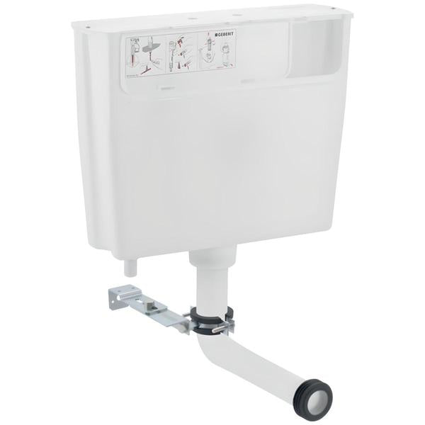 Geberit pneumatic actuation furniture cistern in low height design, 5.8 liters, with compact dimensions, for bathroom installation