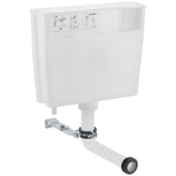 Geberit pneumatic actuation furniture cistern in low height design, 5.8 liters, with compact dimensions, for bathroom installation