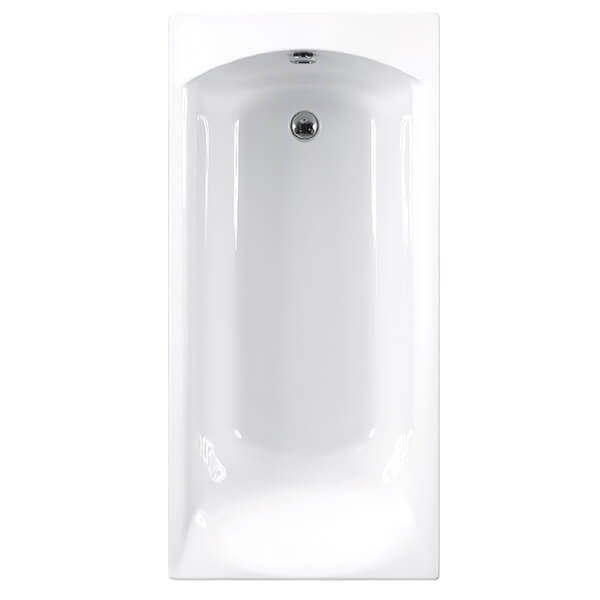 Tuskan Tiles Carron Delta single-ended standard straight bath, 1650x700mm, made of durable acrylic with sleek design.