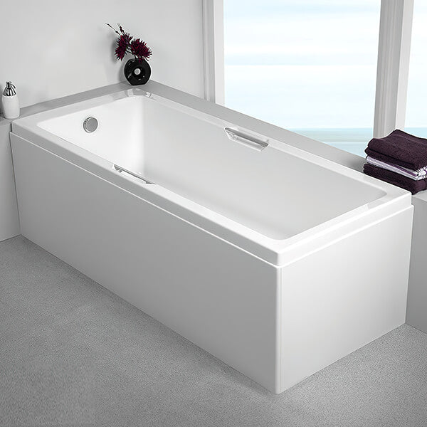Carron Quantum Integra Single Ended 5mm Acrylic Bath 1600 x 700mm - Twin Grips Included