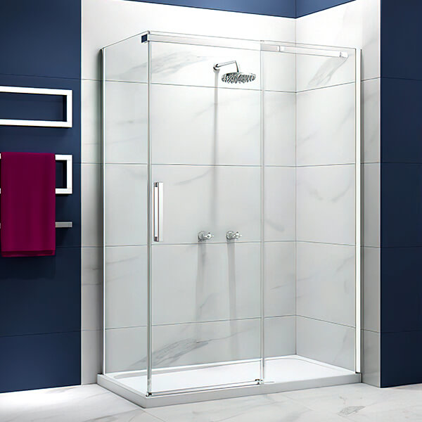 Merlyn Ionic Essence Frameless Sliding Shower Enclosure - Reversible - 1700 x 2000mm