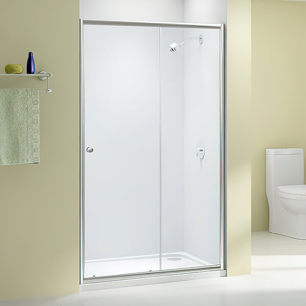 Merlyn Ionic Source Sliding Shower Door with Magnetic Seals - Aluminium Frame - 1850mm High