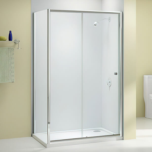Merlyn Ionic Source Sliding Shower Door with Magnetic Seals - Aluminium Frame - 1850mm High