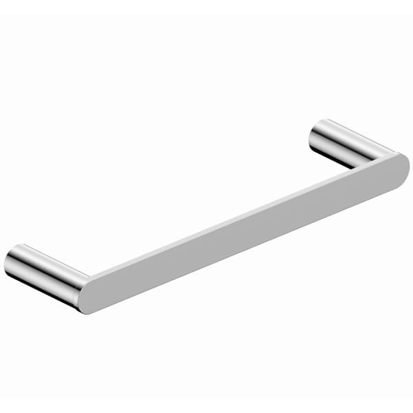 Modern RAK Petit towel holder by Tuskan Tiles, mounted on a wall with a sleek, minimalist design and a towel hanging underneath.