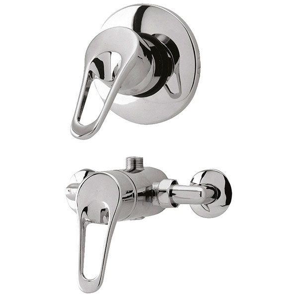 Deva Non-Concussive Recessed Manual Pre-Set Shower Valve - Chrome - Round Trim