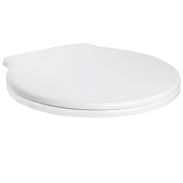 White Ideal Standard Space toilet seat and cover, 390x400mm, with durable design and easy-to-clean surface.