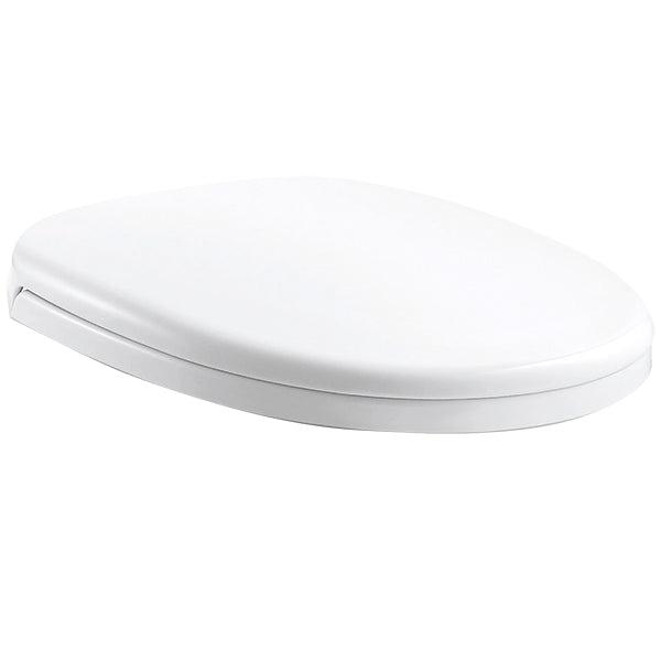 White IMEX Ivo soft close WC seat with top fix quick release hinges, featuring a sleek, comfortable toilet seat and cover.