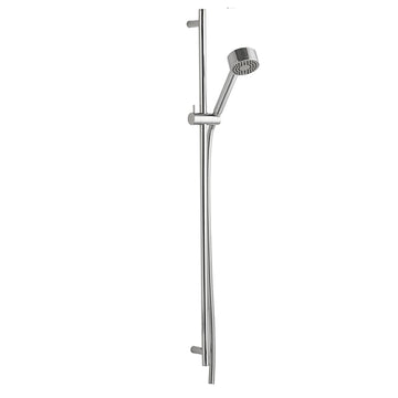 IMEX Levo Chrome Shower Rail Kit with Handset and Hose - 700 or 900mm Height Option