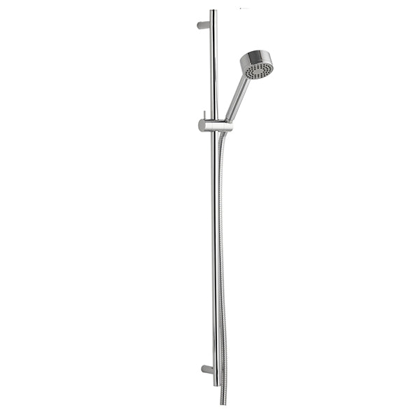 IMEX Levo Chrome Shower Rail Kit with Handset and Hose - 700 or 900mm Height Option