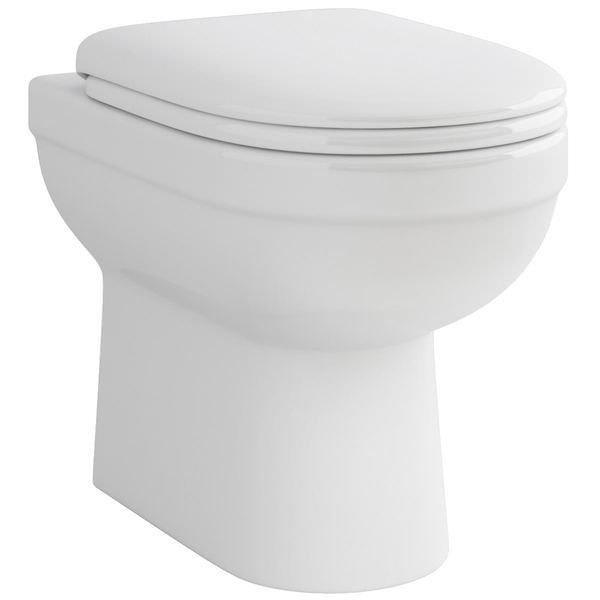 Contemporary white back-to-wall WC pan by IMEX Ivo, floorstanding design, 345x500mm, ideal for modern bathrooms
