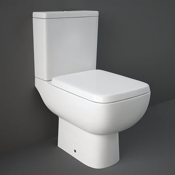 White RAK Series-600 full access WC pack with urea soft close seat, 350x600mm, designed for easy use and comfort.