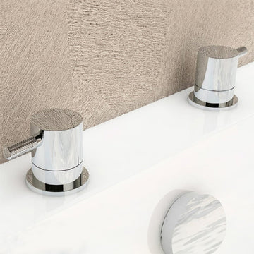 IMEX Ravine Deck Mounted Contemporary Round Shut-Off Valve - Half Inch