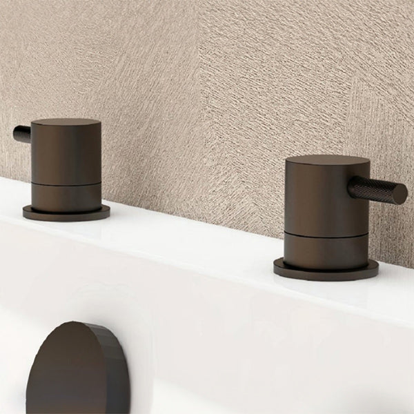 IMEX Ravine Deck Mounted Contemporary Round Shut-Off Valve - Half Inch