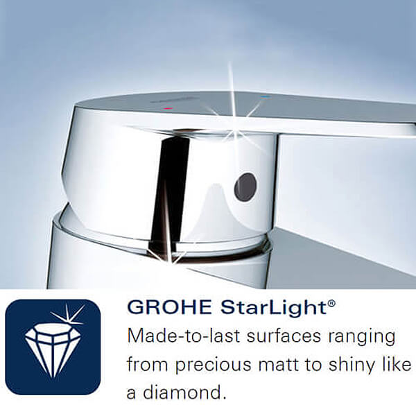 Grohe Euphoria Mono Chrome Shower Rail Kit - Adjustable Brackets - 600mm High