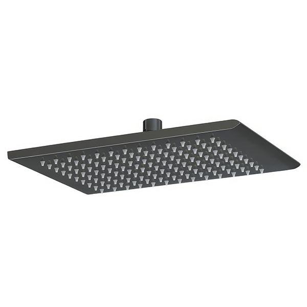 Vado Individual Omika Noir Rectangular Fixed Black Shower Head - 1 Spray Mode - 200 x 300mm