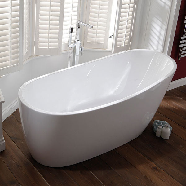 Aqua Pano 1500 x 700mm White Luxury Freestanding Slipper Bath