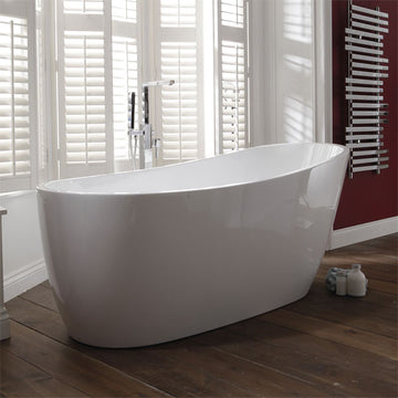 Aqua Pano 1500 x 700mm White Luxury Freestanding Slipper Bath