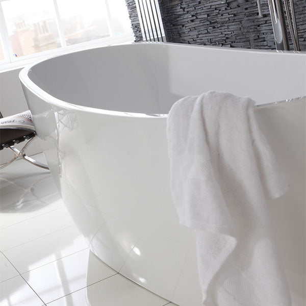 Aqua Pano 1500 x 700mm White Luxury Freestanding Slipper Bath