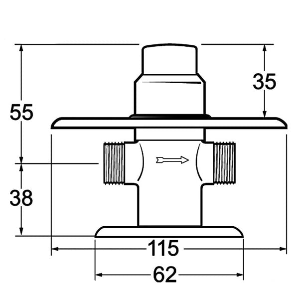 Deva Non-Concussive Recessed Manual Pre-Set Shower Valve - Chrome - Round Trim