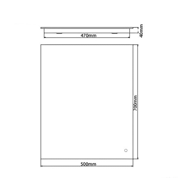 Sensio Serenity Duo Rectangular LED Backlit Mirror with Demister Pad - 500 x 700mm